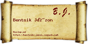 Bentsik Jázon névjegykártya